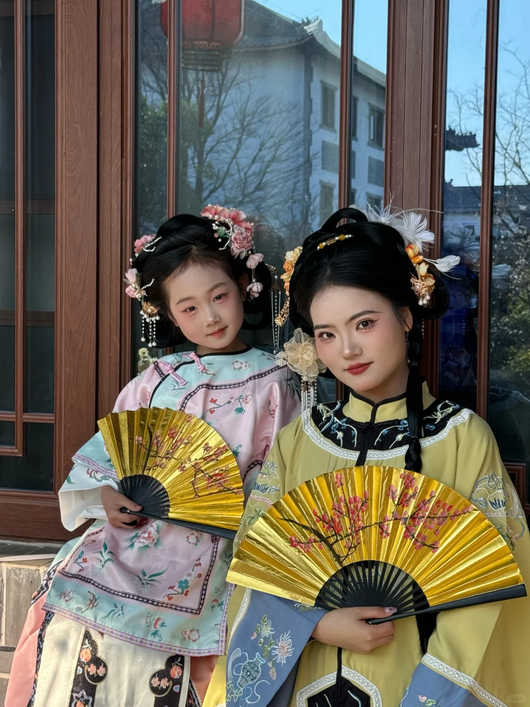 谁说亲子汉服照只能拍唐风！清汉女来咯