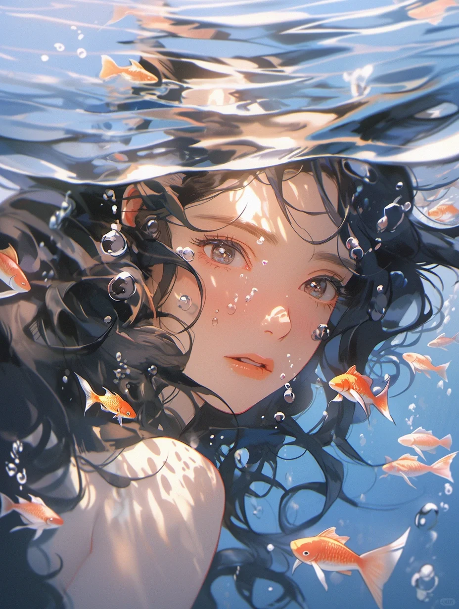 悬溺·水下摄影女孩【每日关键词①】