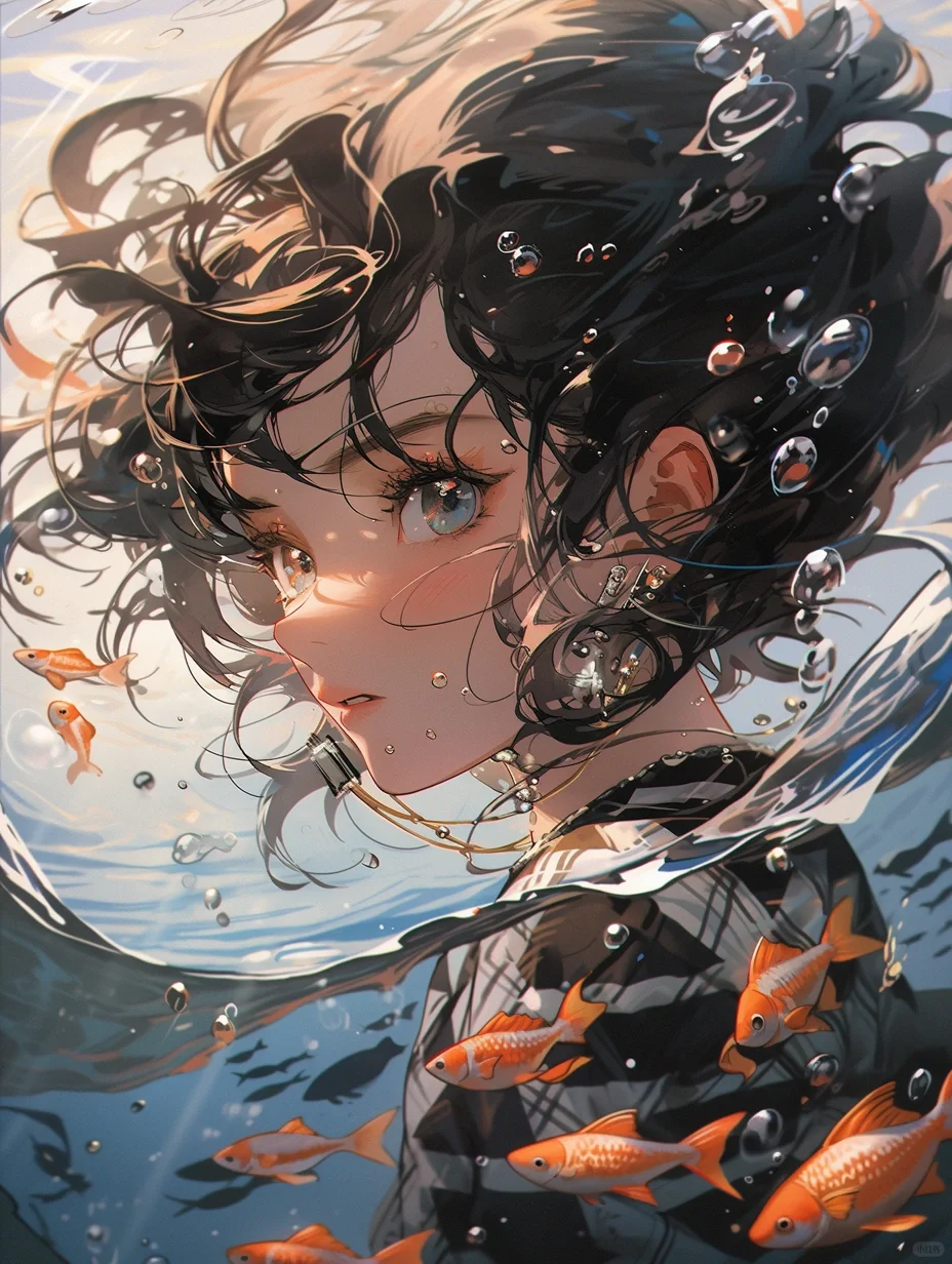 悬溺·水下摄影女孩【每日关键词①】