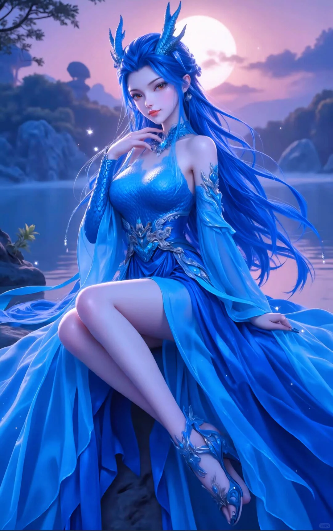 敖闰光脚白嫩大长腿太辣了吧