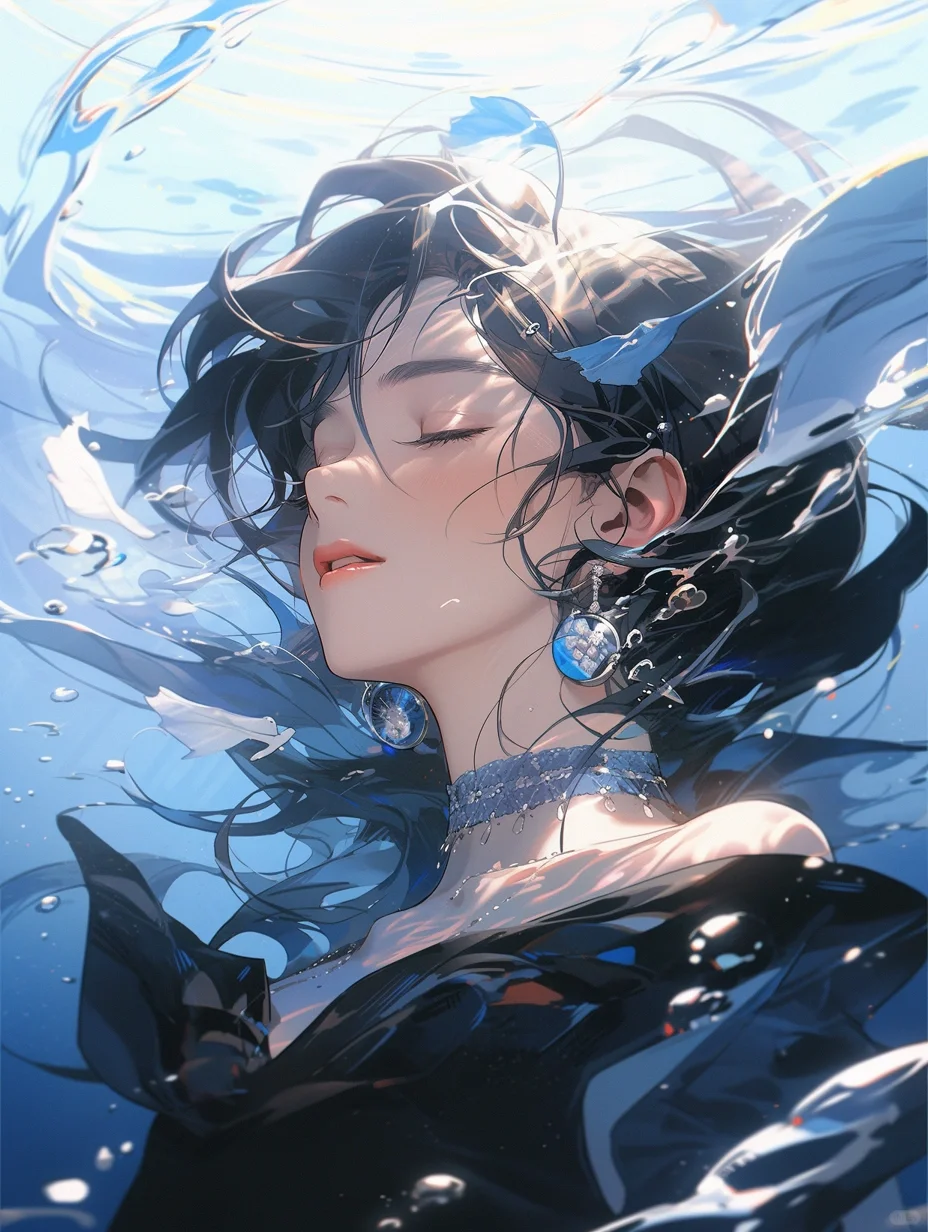 悬溺·水下摄影女孩【每日关键词①】