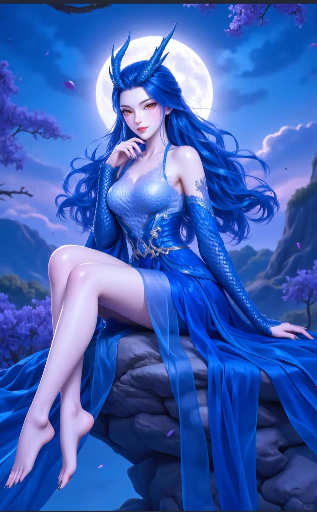 敖闰光脚白嫩大长腿太辣了吧