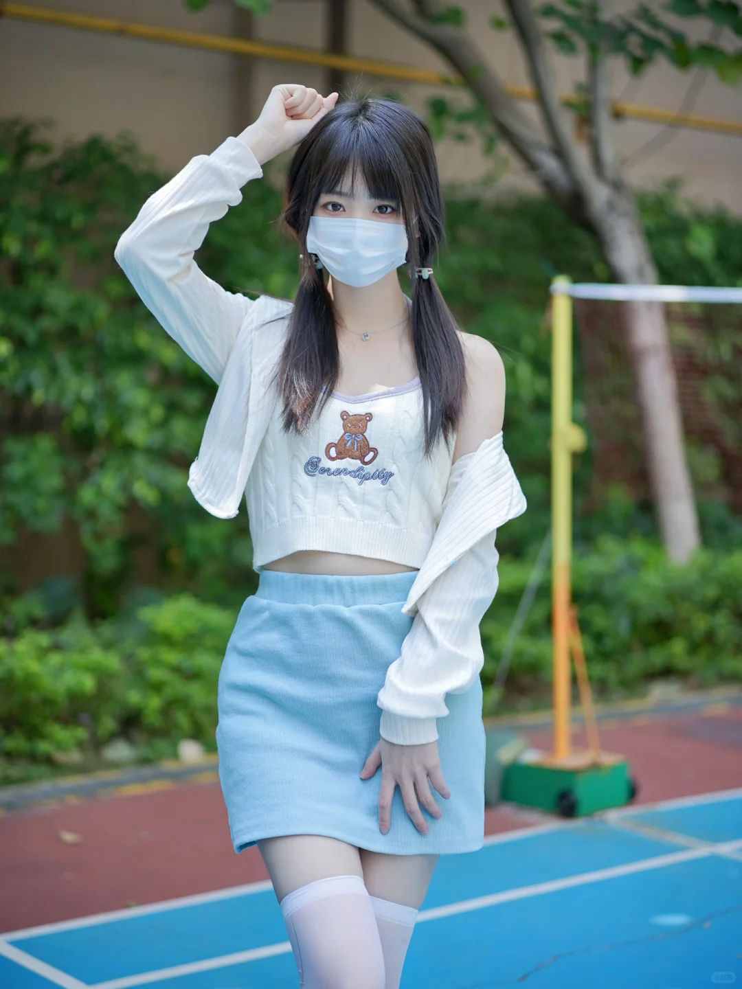 穿过膝袜 做可爱女生ovo