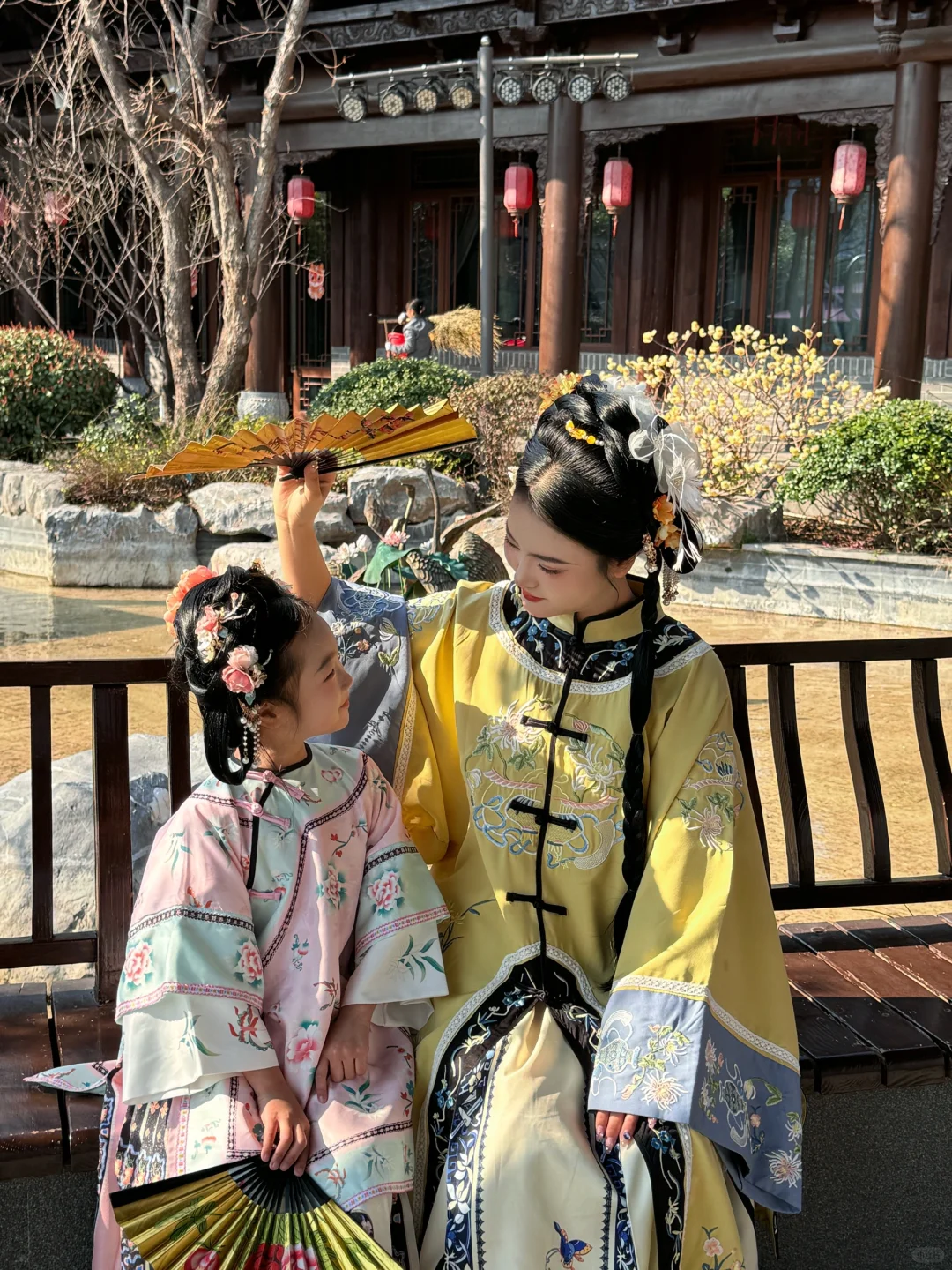 谁说亲子汉服照只能拍唐风！清汉女来咯