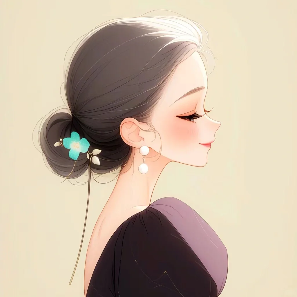 优雅自信女人头像