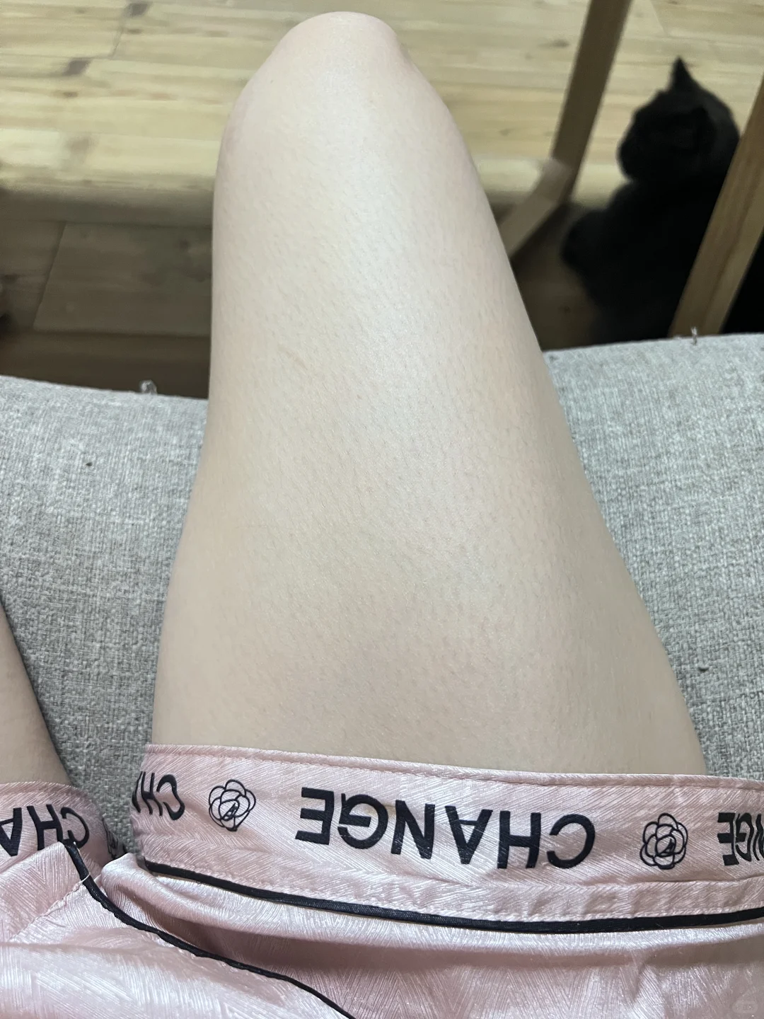 游泳爬坡后的大腿