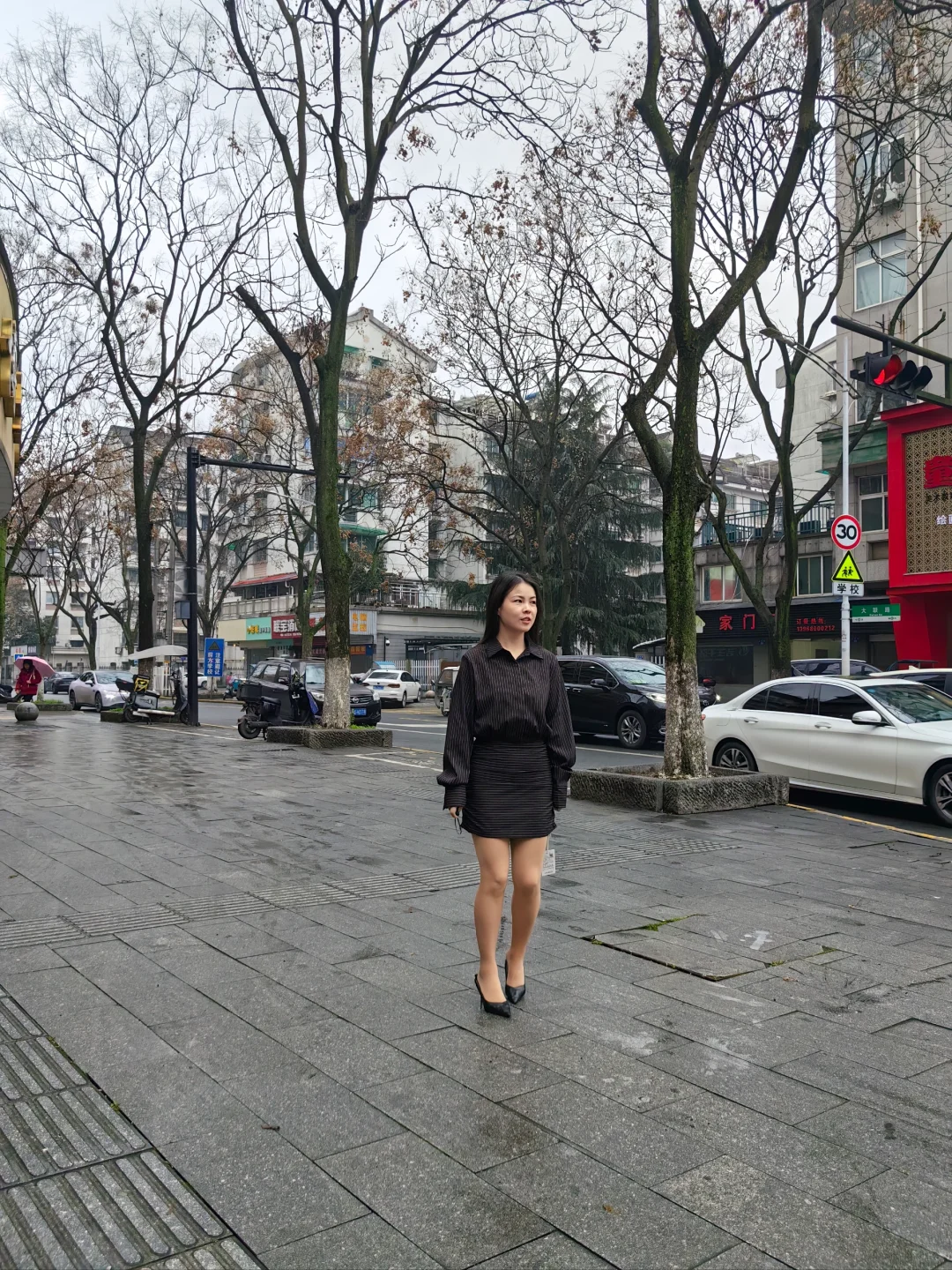 轻熟风轻商务连衣裙一步裙包臀