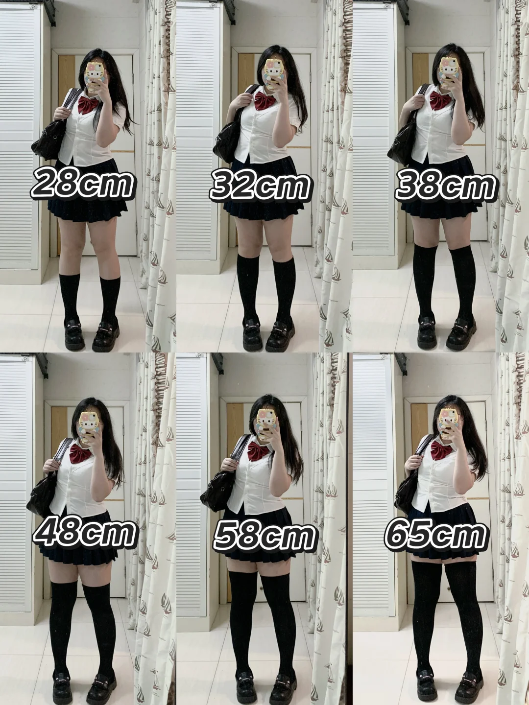 168/155｜微胖JK袜子不同长度参考‼️