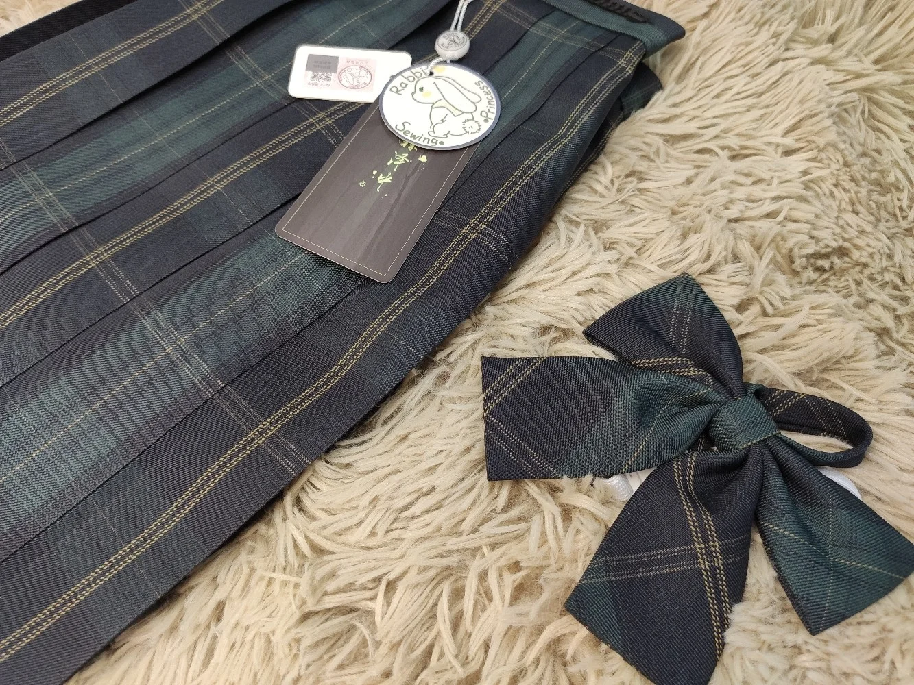 兔缝缝森泽中今生jk格裙制服