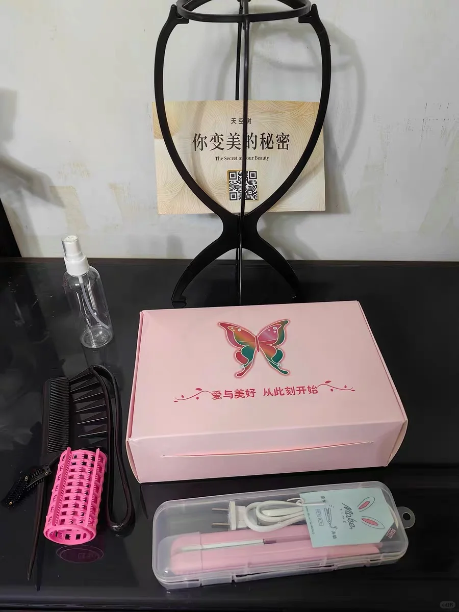 ➗天空树【超值假发片】蝶形瑞士网假发女真发