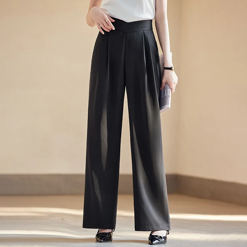 春夏必备👖黑色直筒裤