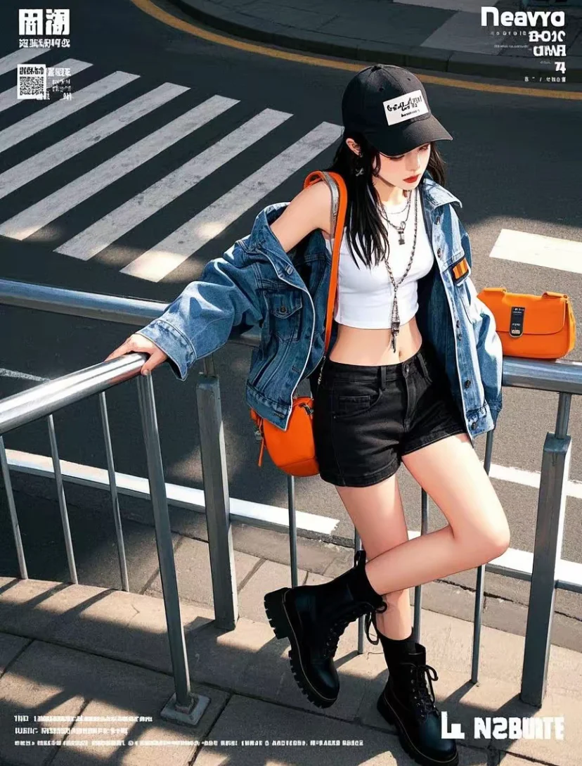 🍬甜酷少女炸街穿搭｜白T+工装裤+马丁靴万能