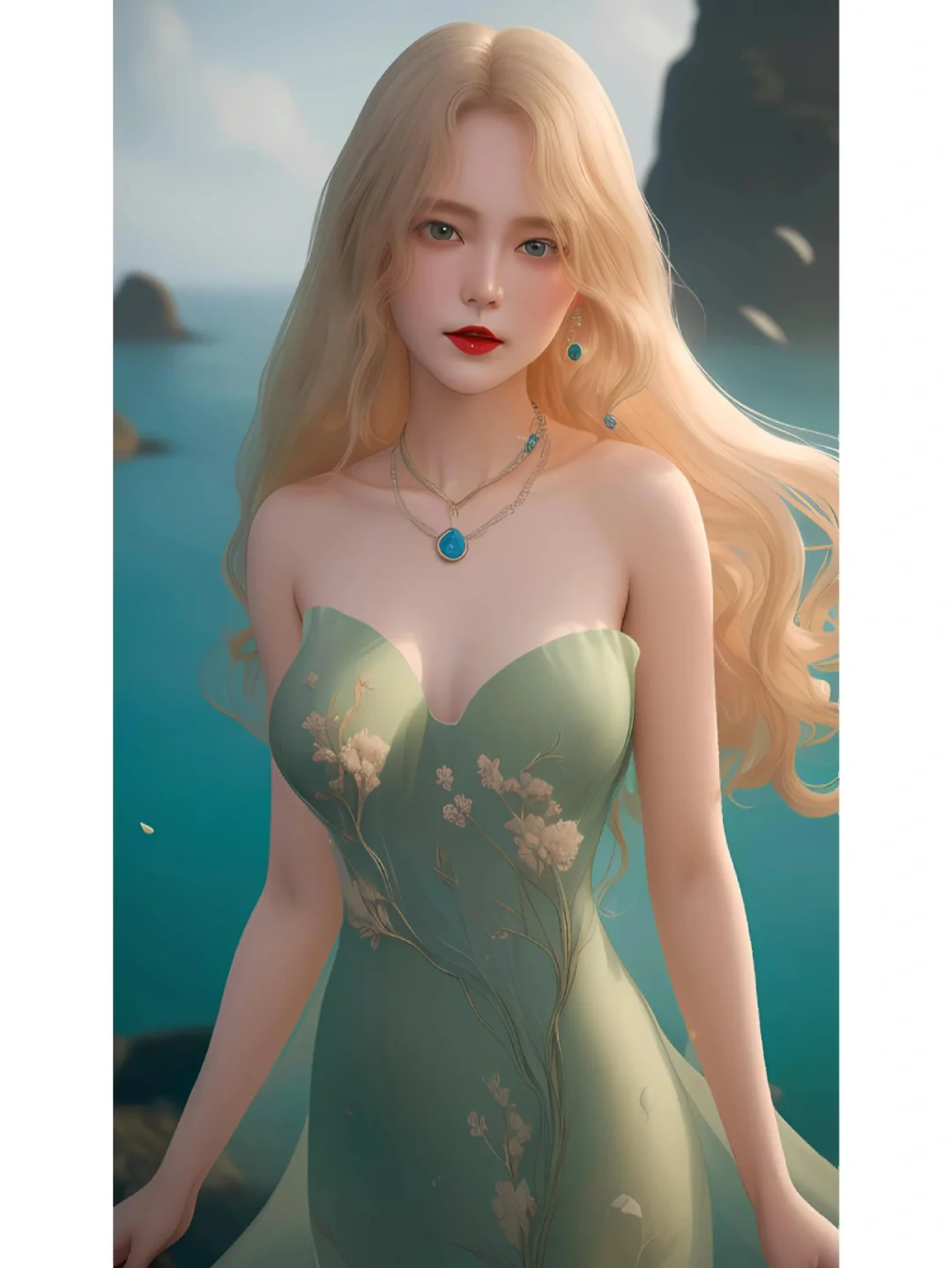 无界AI生成♥泳装少女