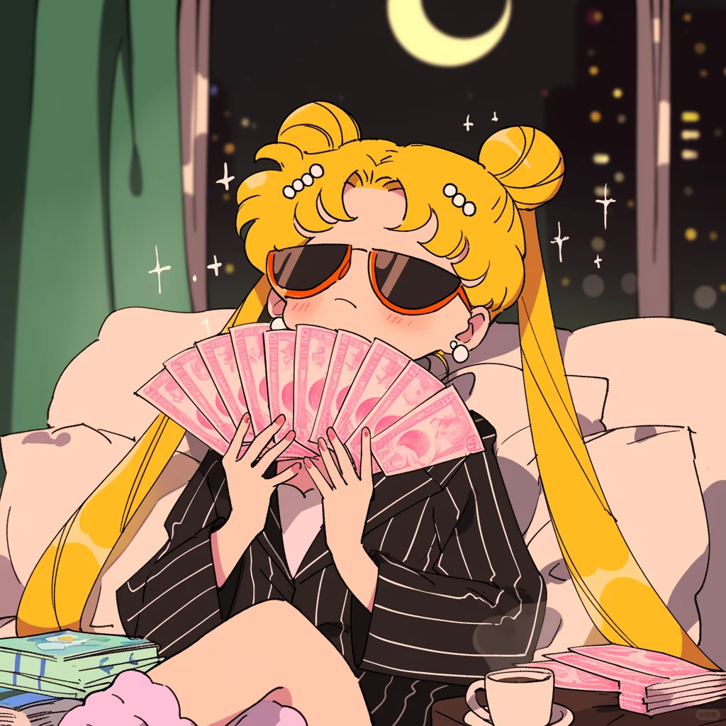 女孩子的安全感就是“有钱花”暴富头像