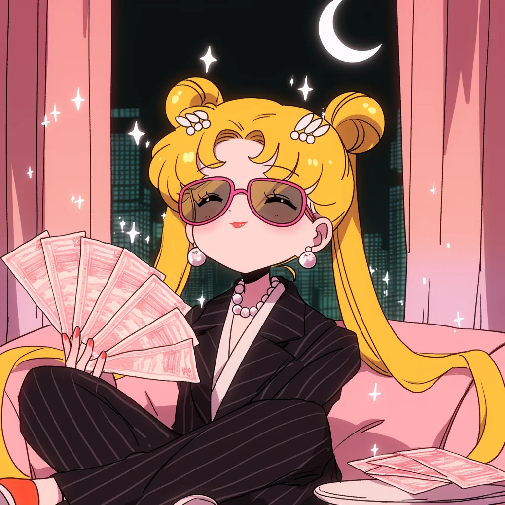 女孩子的安全感就是“有钱花”暴富头像
