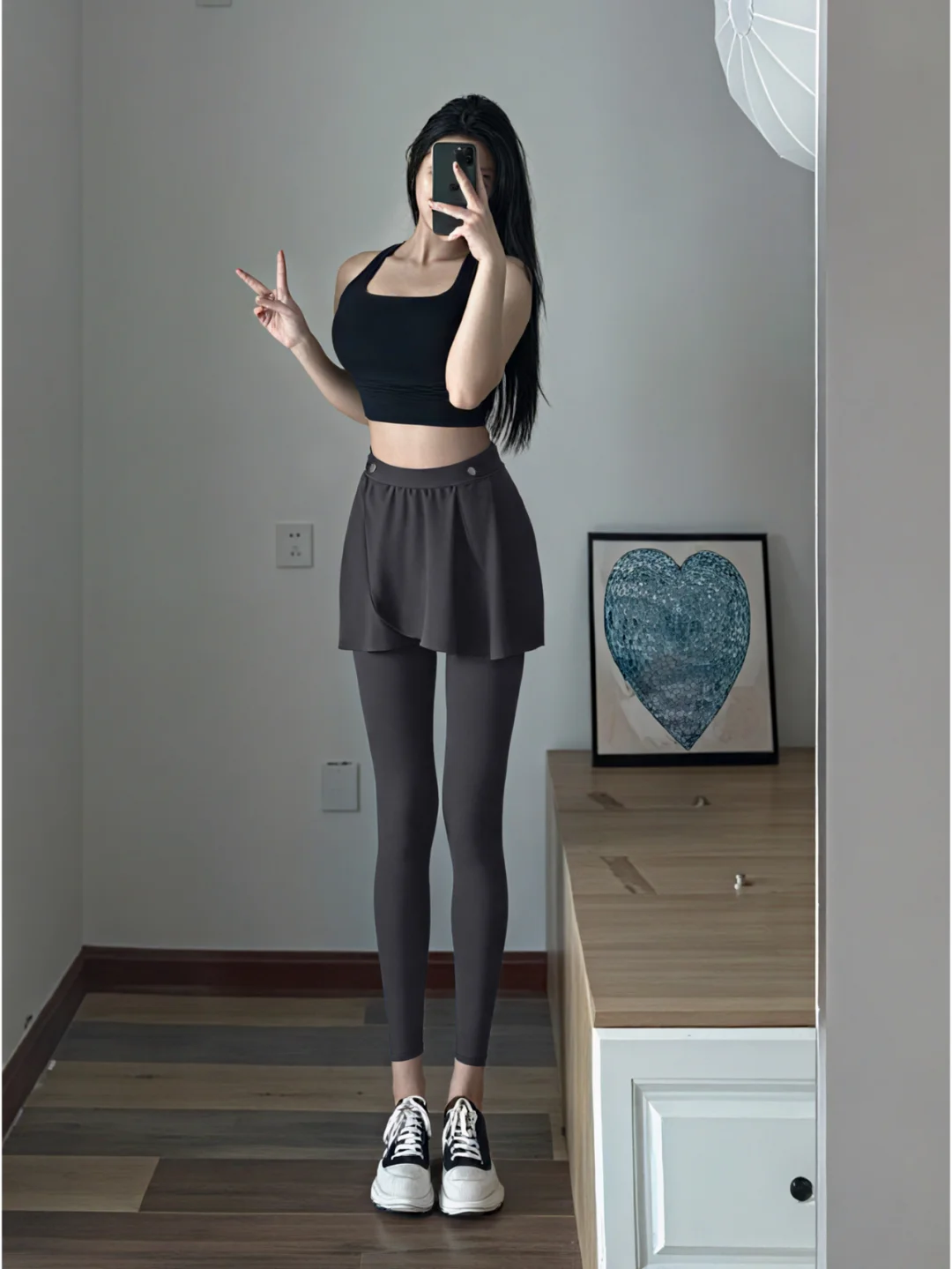 3秒拆卸秒变legging的一片式瑜伽裙！