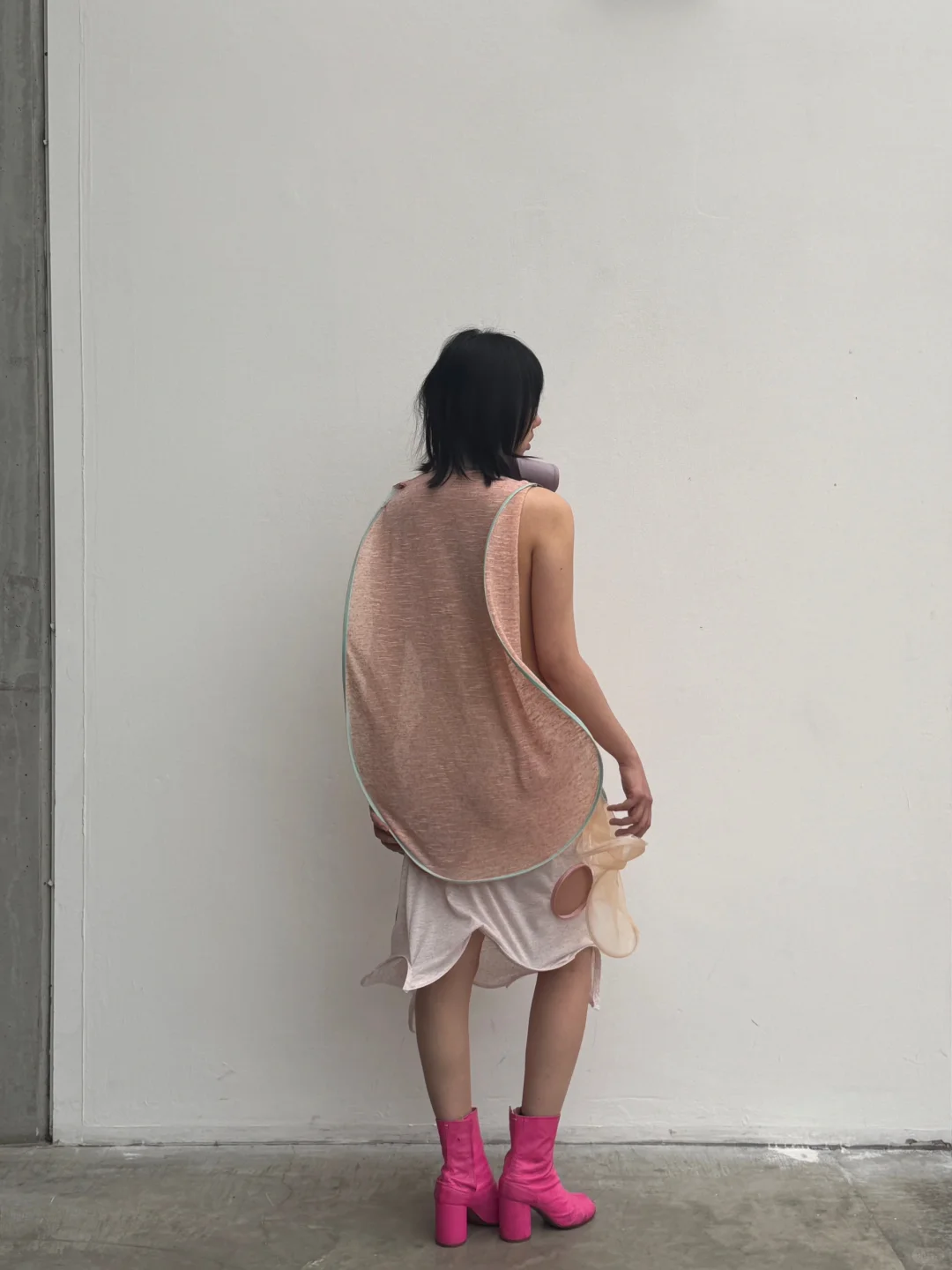 圣马丁Jersey秀场miumiu模特穿我做的美裙