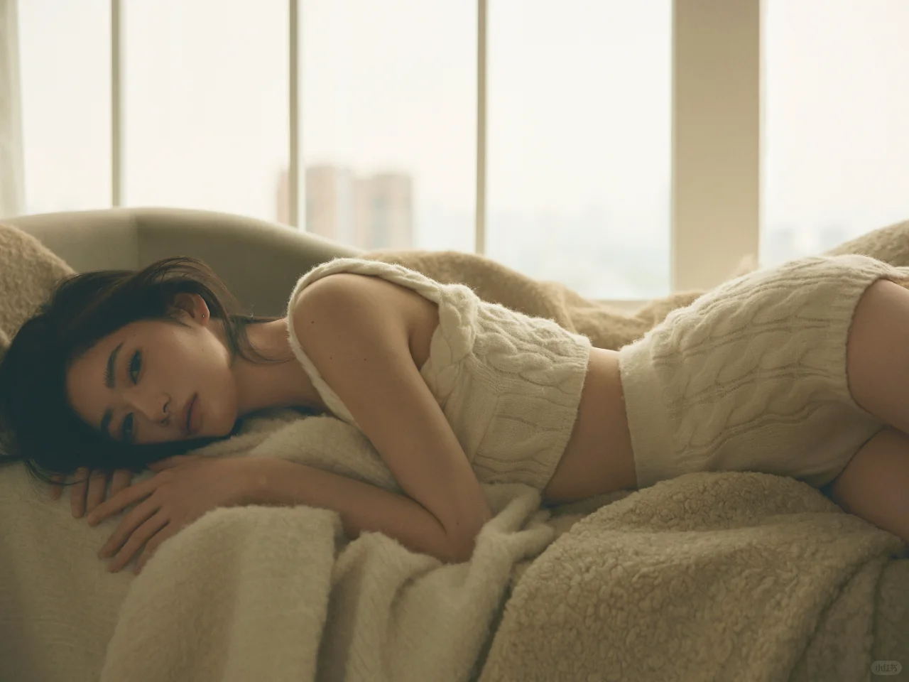 慵懒韩杂风️松弛感满满的居家少女写真