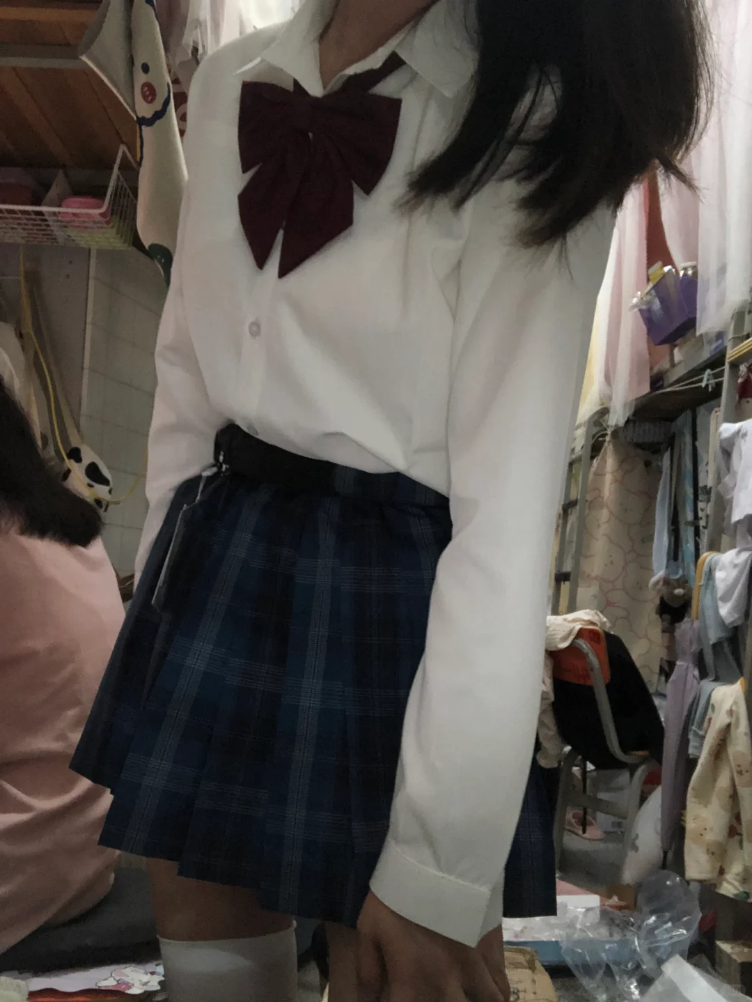 初戴JK！美女瞬间变身校园女神👧🏻💥