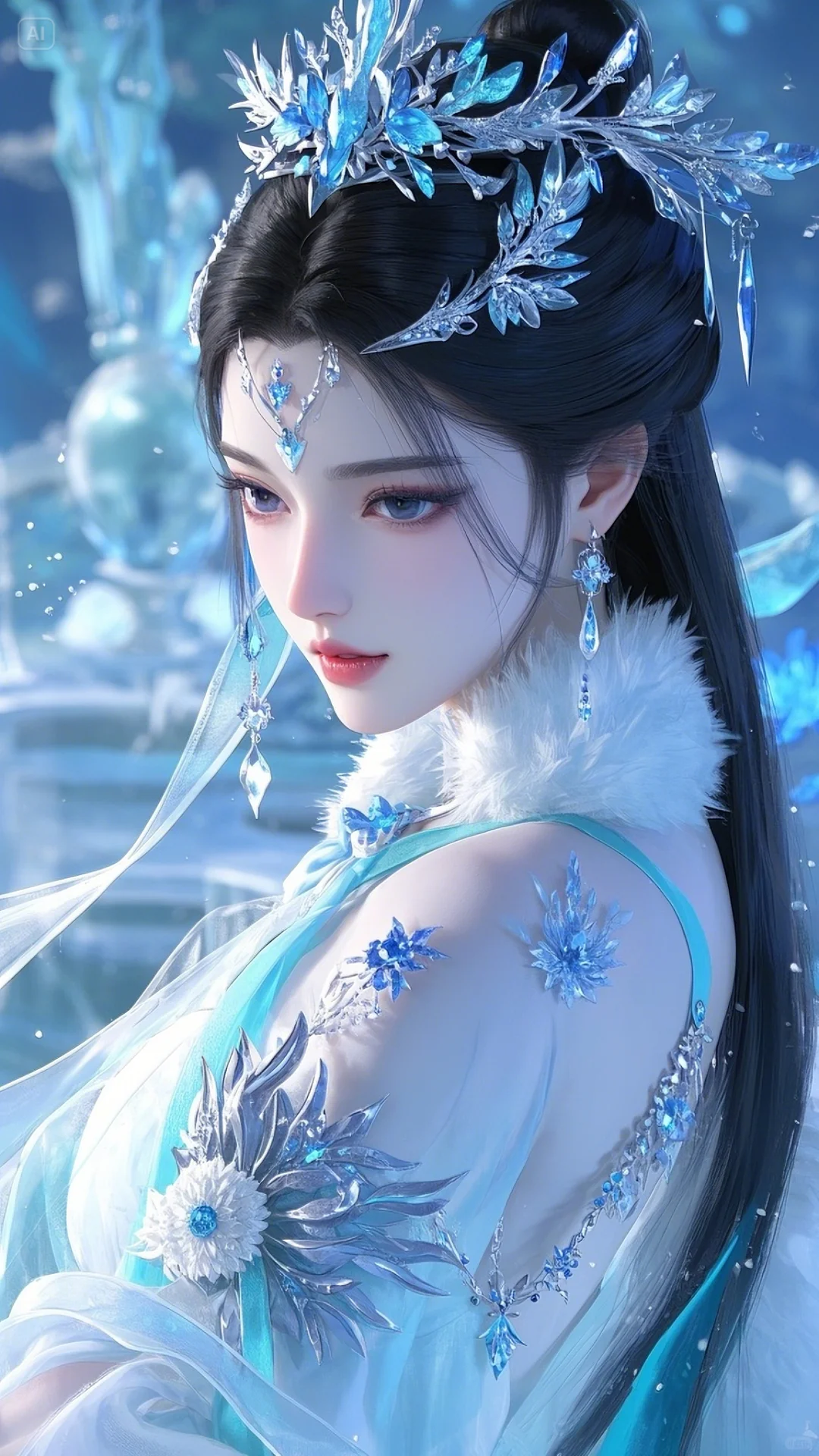 国风壁纸｜雪女