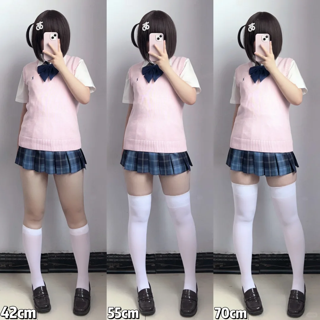 jk不同颜色 长度袜子对比