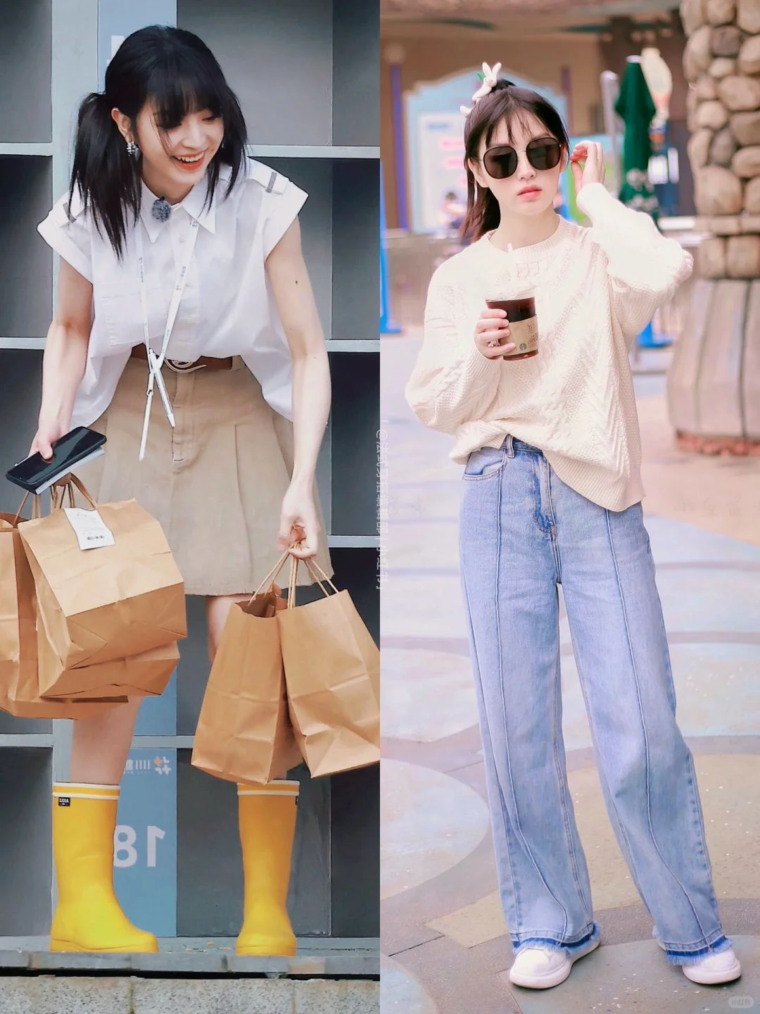 田曦薇私服街拍合集 没人能拒绝170甜妹！