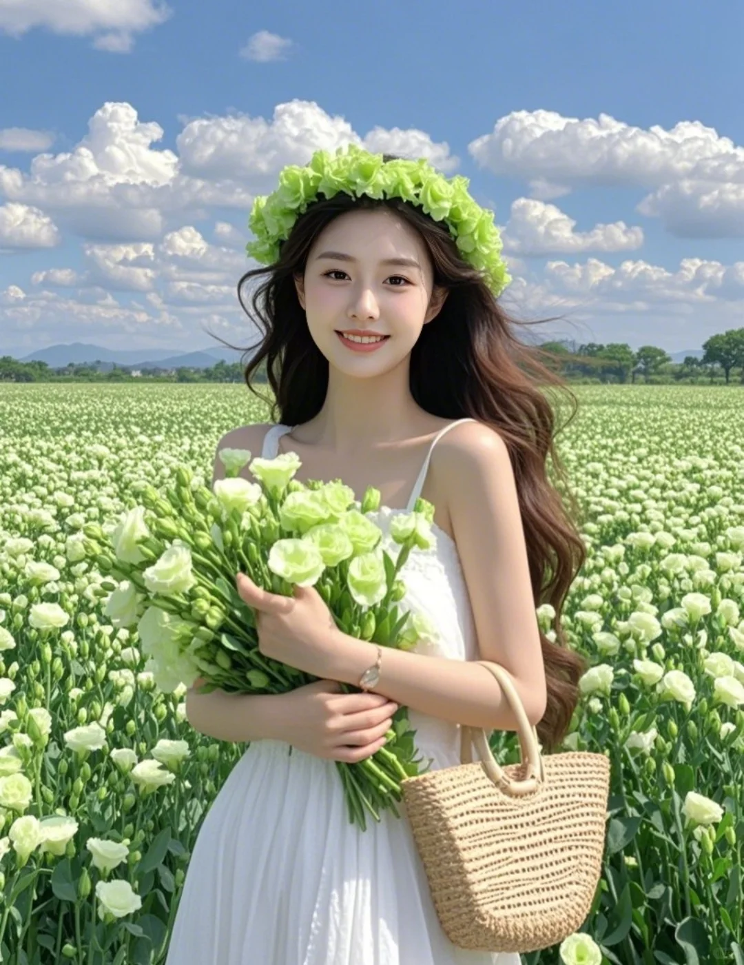 温柔的风编织着少女的梦