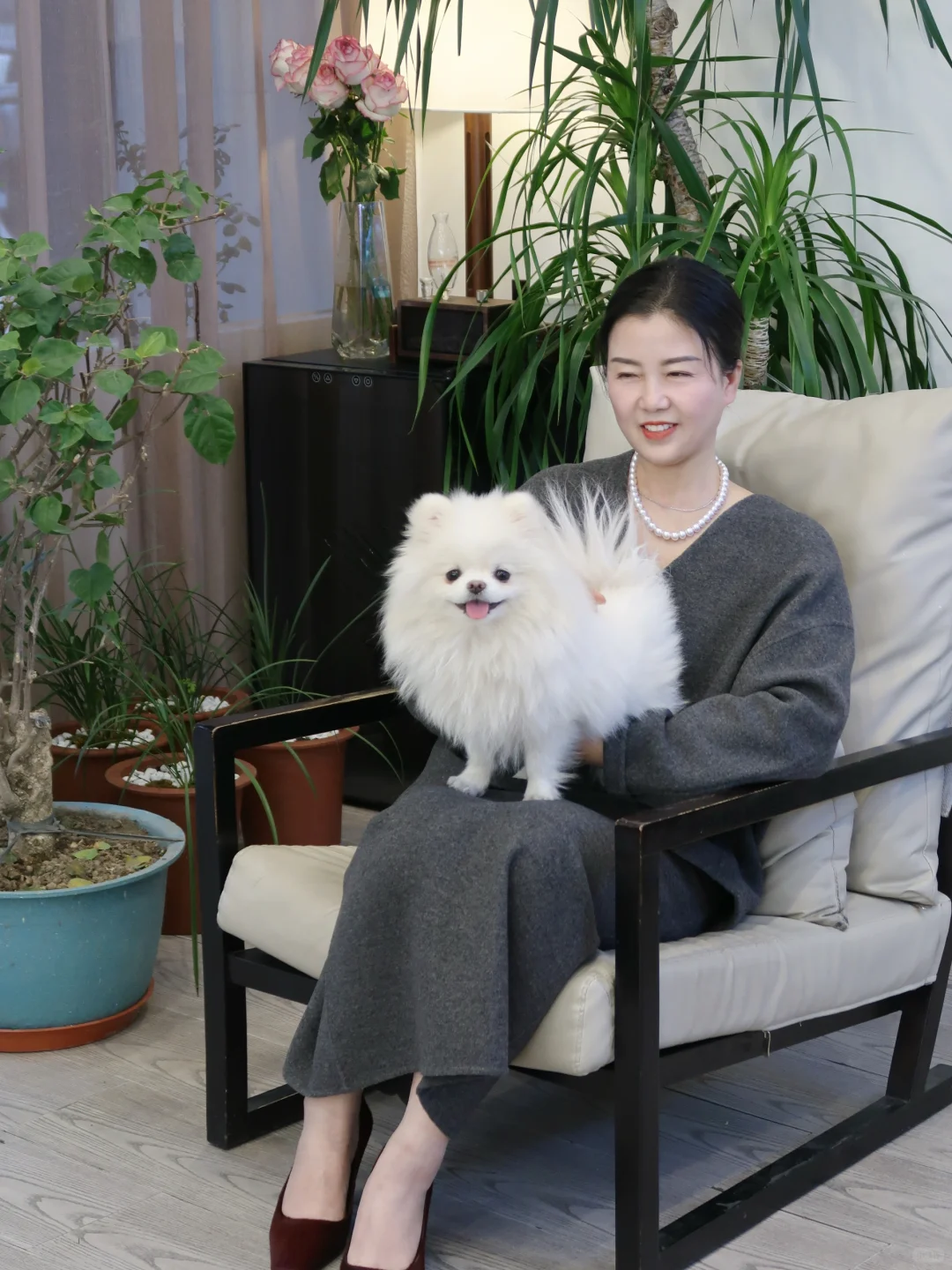 50+退休教师穿搭 |灰色套裙穿搭