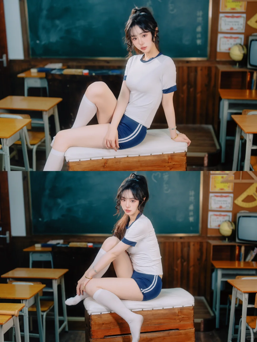 青春不散场，教室里的体操服少女