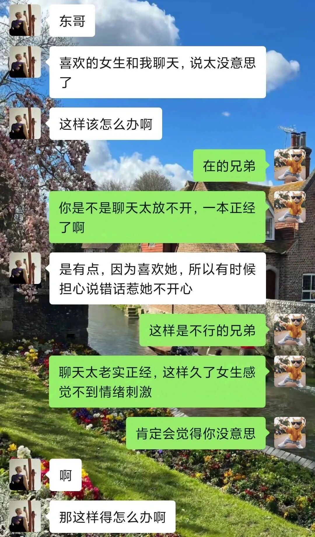 老实男生聊天别太正经，偶尔得撩一下