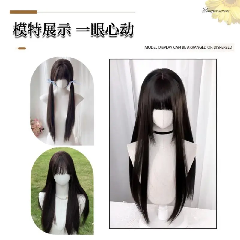 少萝假发80cm蜜茶亚麻色lolita长
