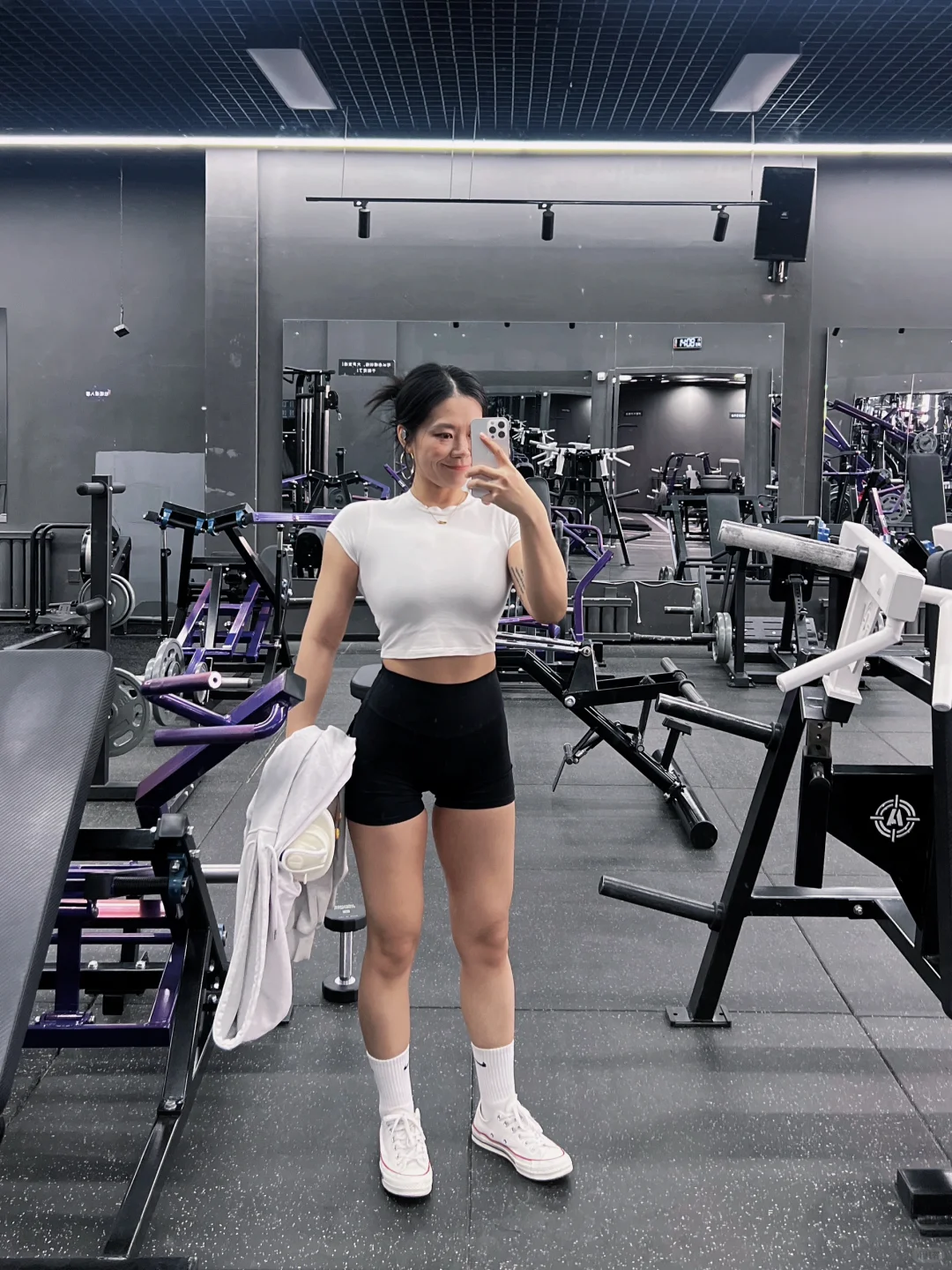 我们健身女爬坡是这样的️