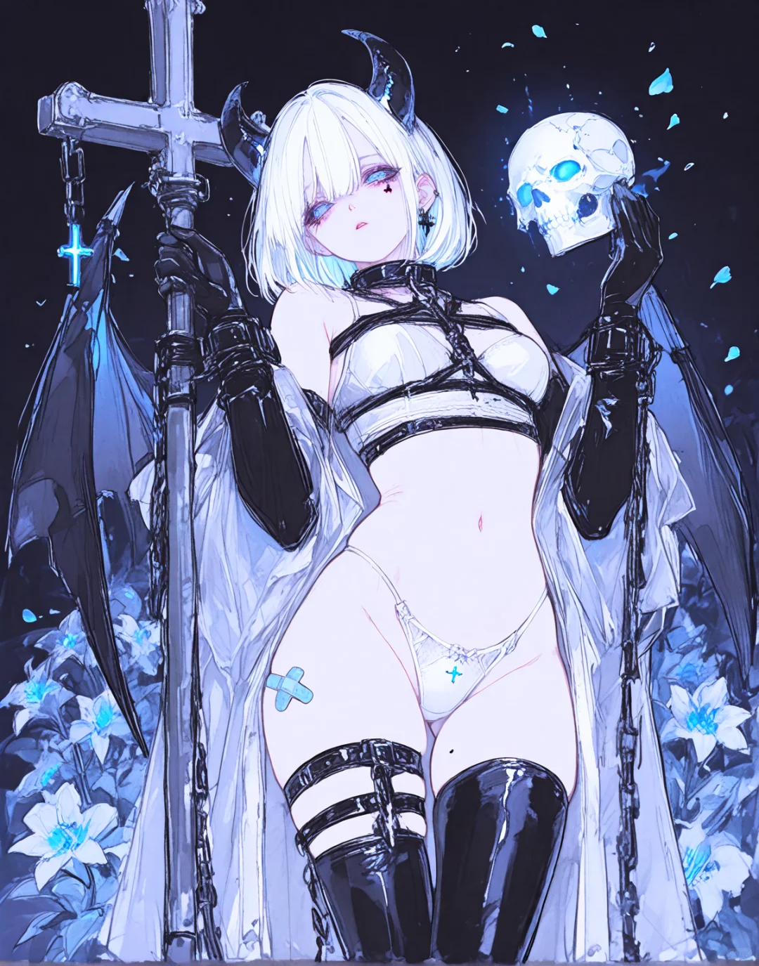 光环 少女 泳衣