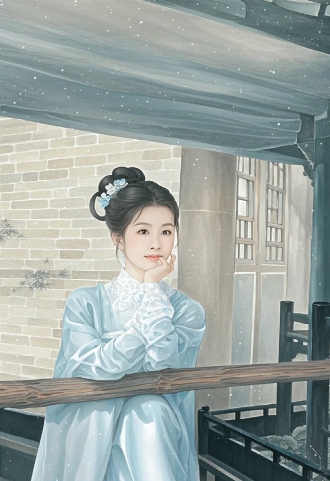 贵女，陈都灵，工笔画，素材