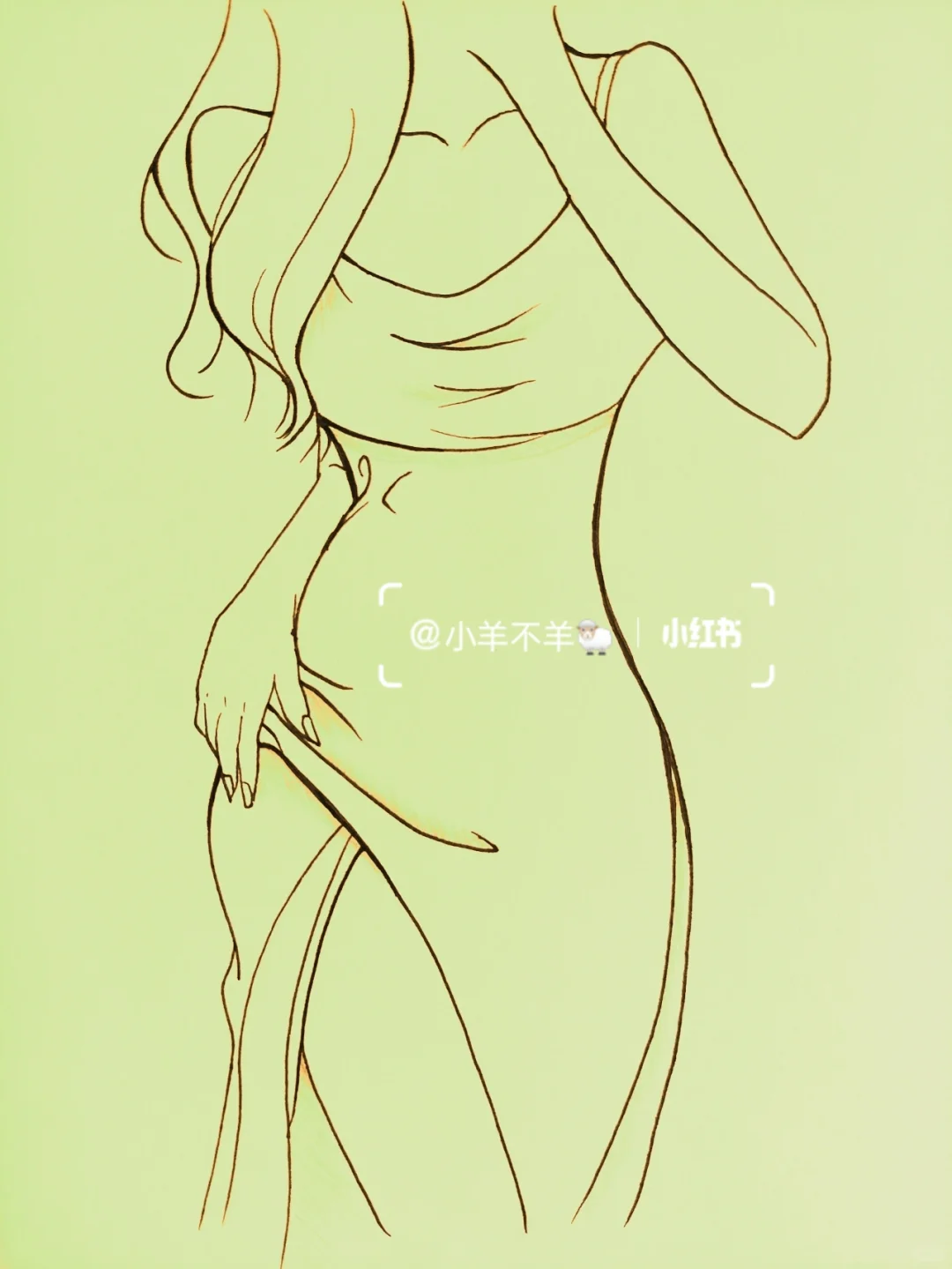美女黑白简笔画＃绘画教程22（附过程）