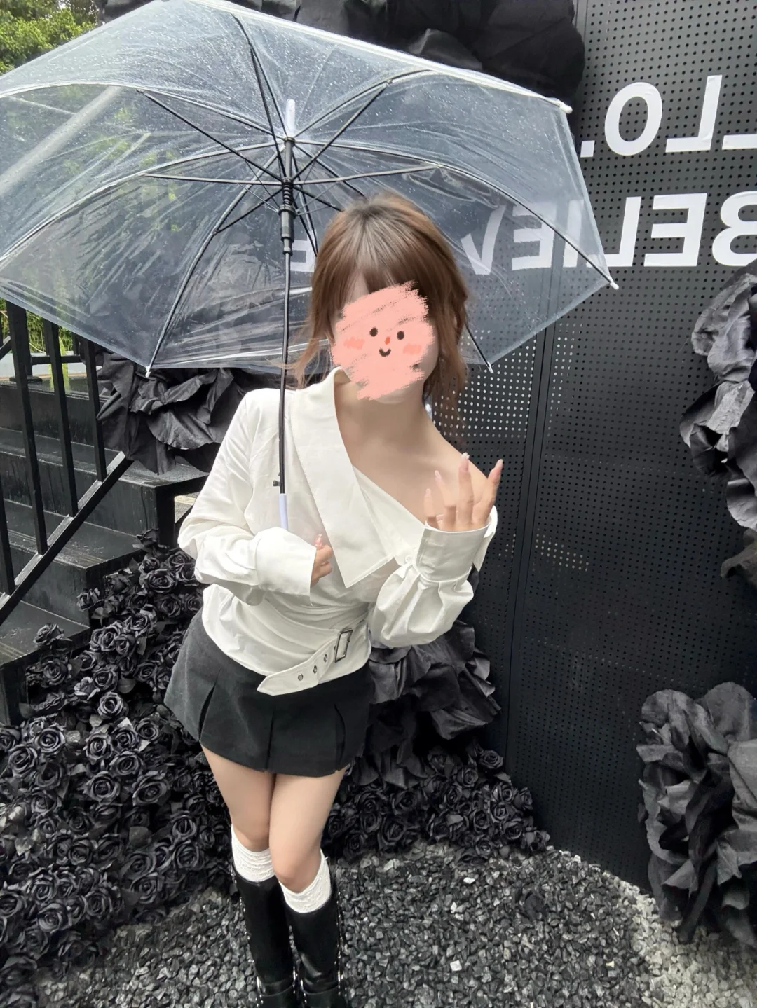 viapitti同款高定露肩褶皱辣妹衬衫 太韩了