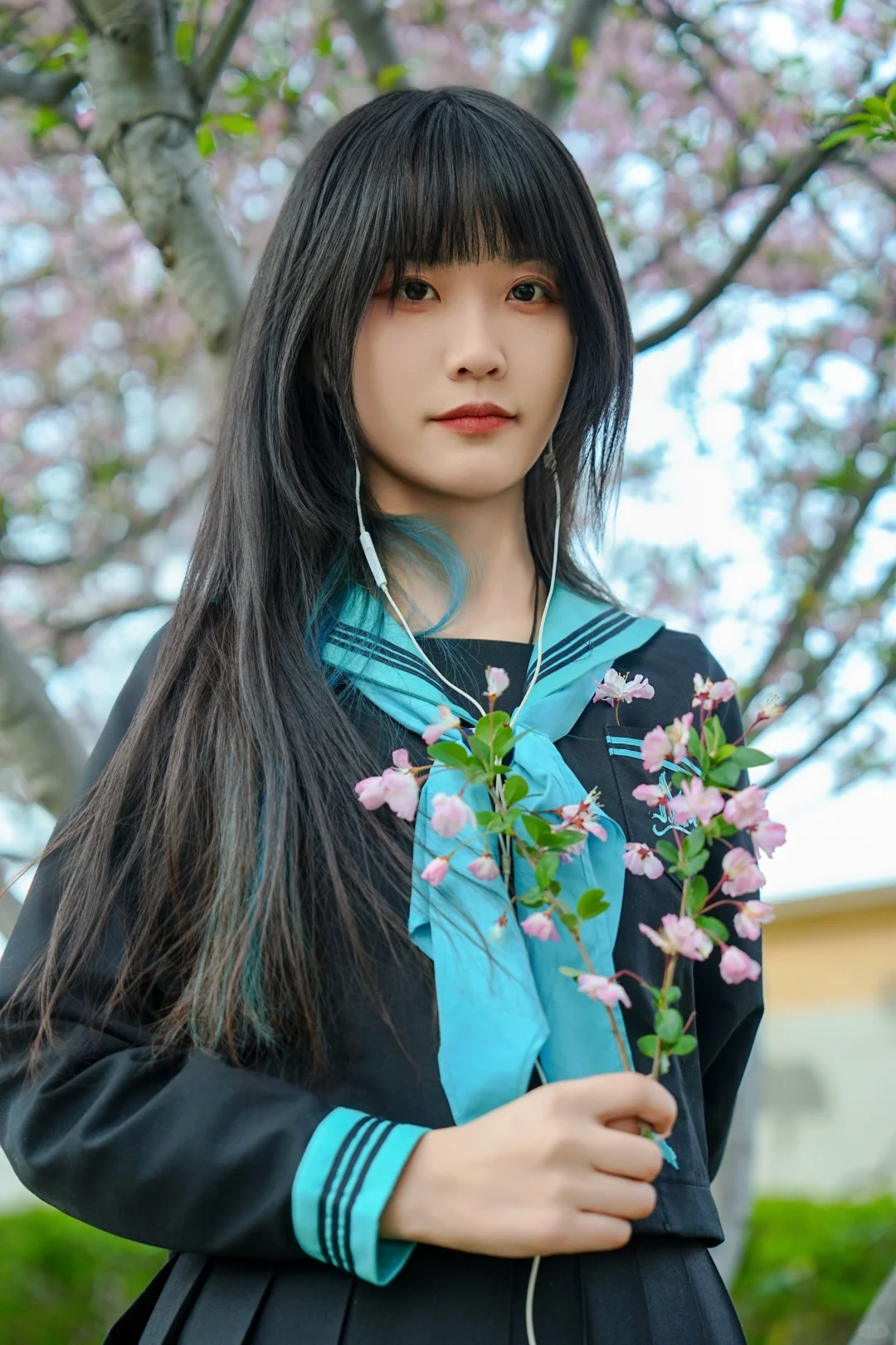 趁海棠花开，穿JK去赴一场春天的约会