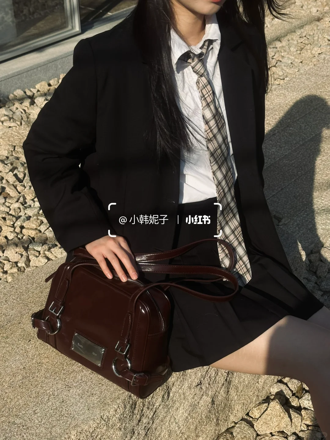 ??Matin Kim | JK学院风焦糖小方包儿?