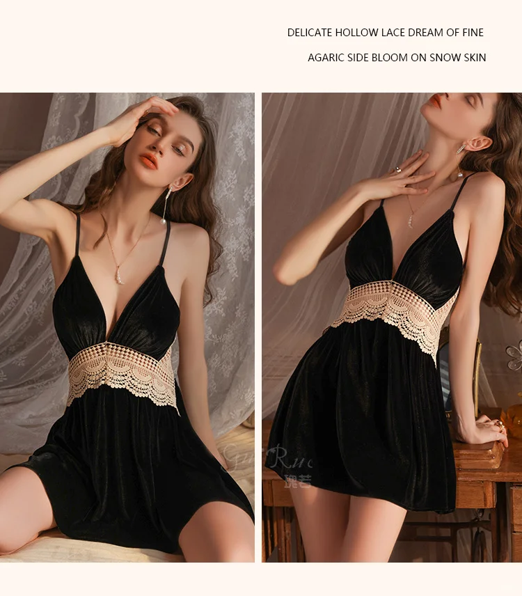 👗约会必备！魅惑黑睡裙🖤
