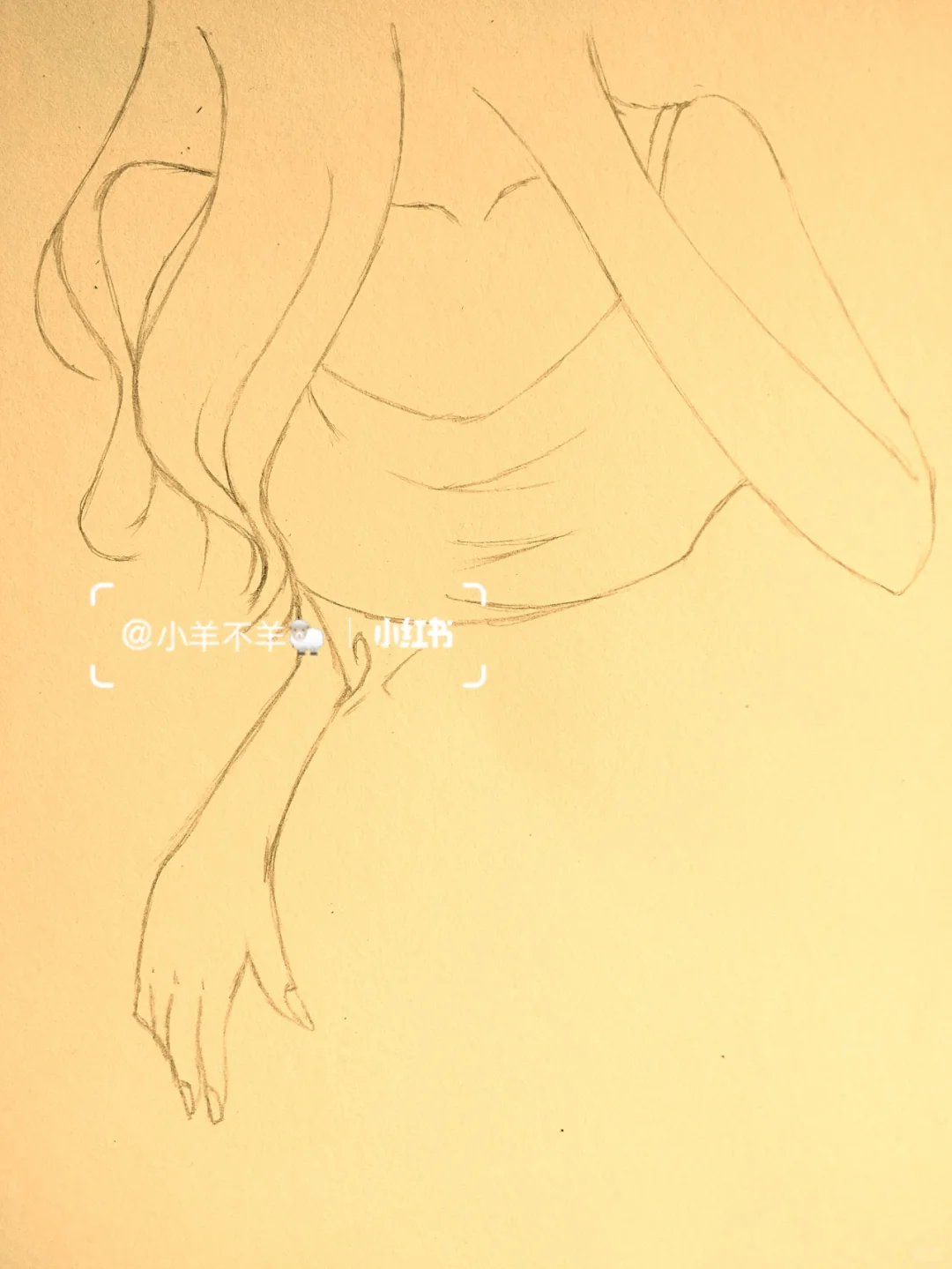 美女黑白简笔画＃绘画教程22（附过程）