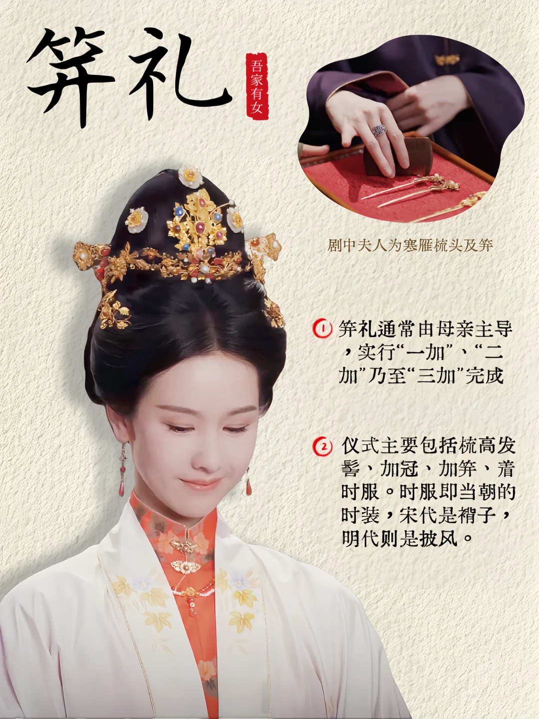 陈都灵《贵女》笄礼穿的白色外套叫啥?