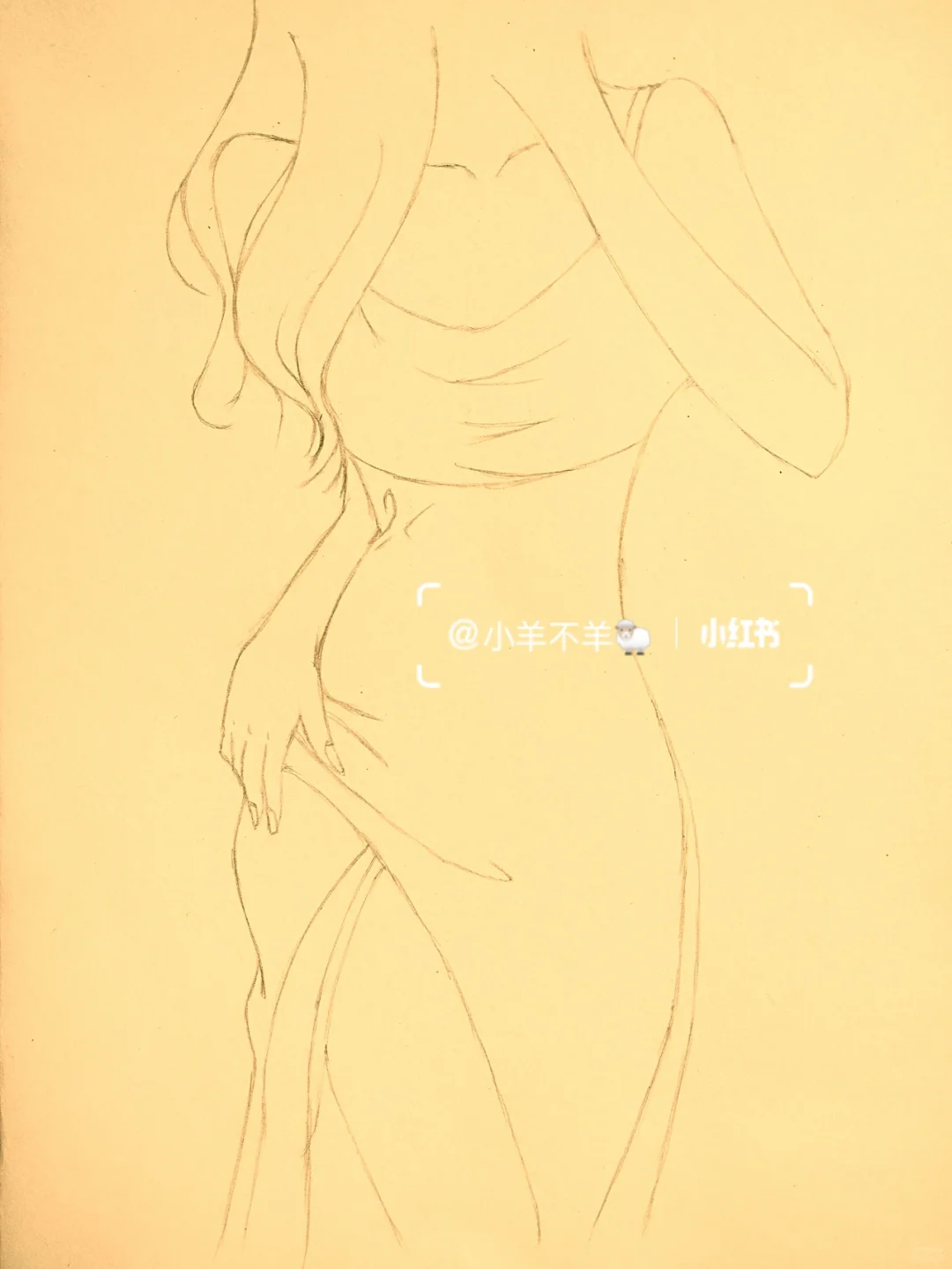 美女黑白简笔画＃绘画教程22（附过程）