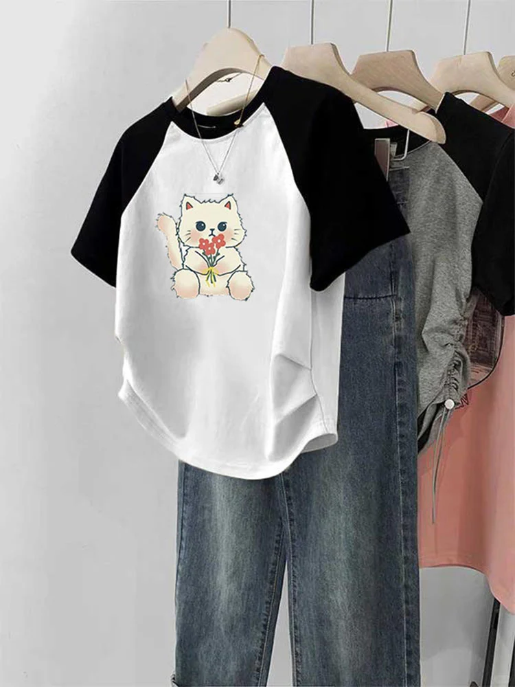 👚夏日必备|显白猫咪T恤😻