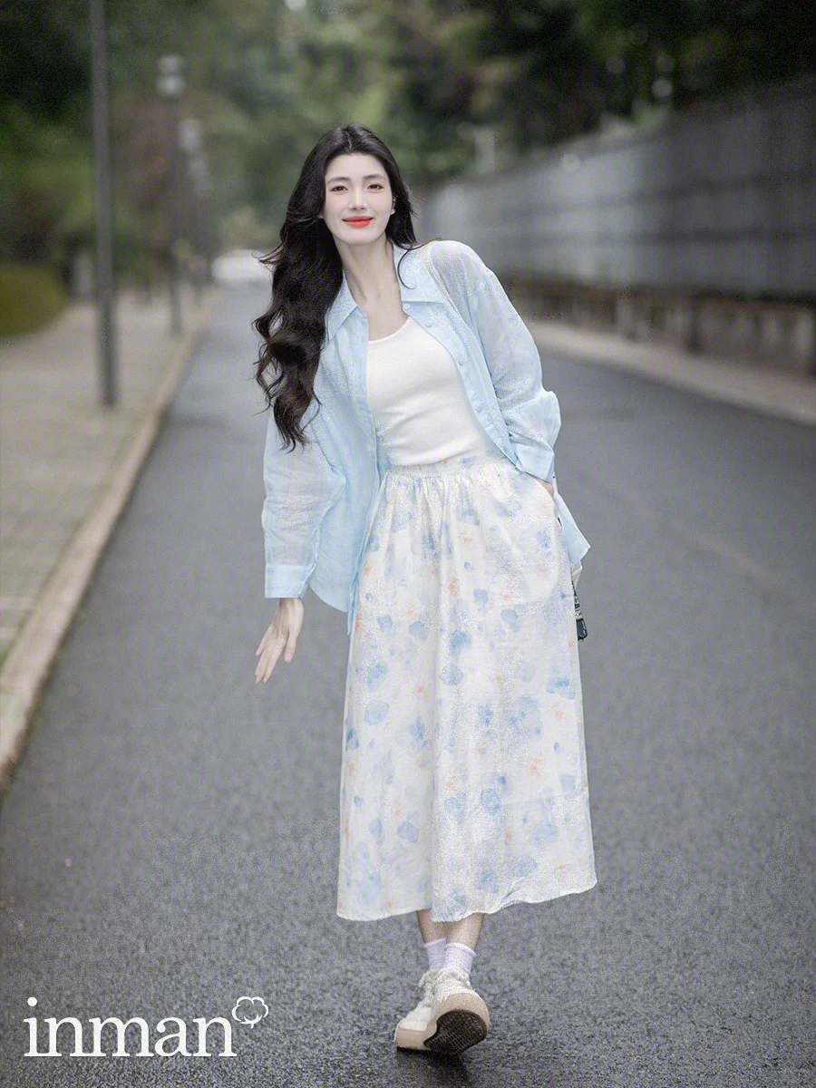 章若楠茵曼同款💐春天的裙子太好看啦！
