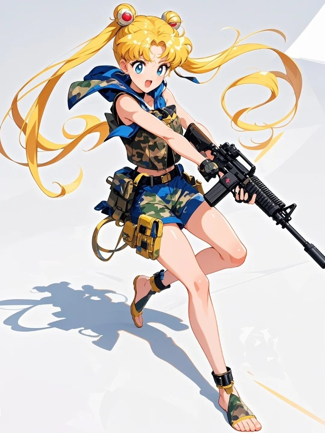 迷彩服美少女