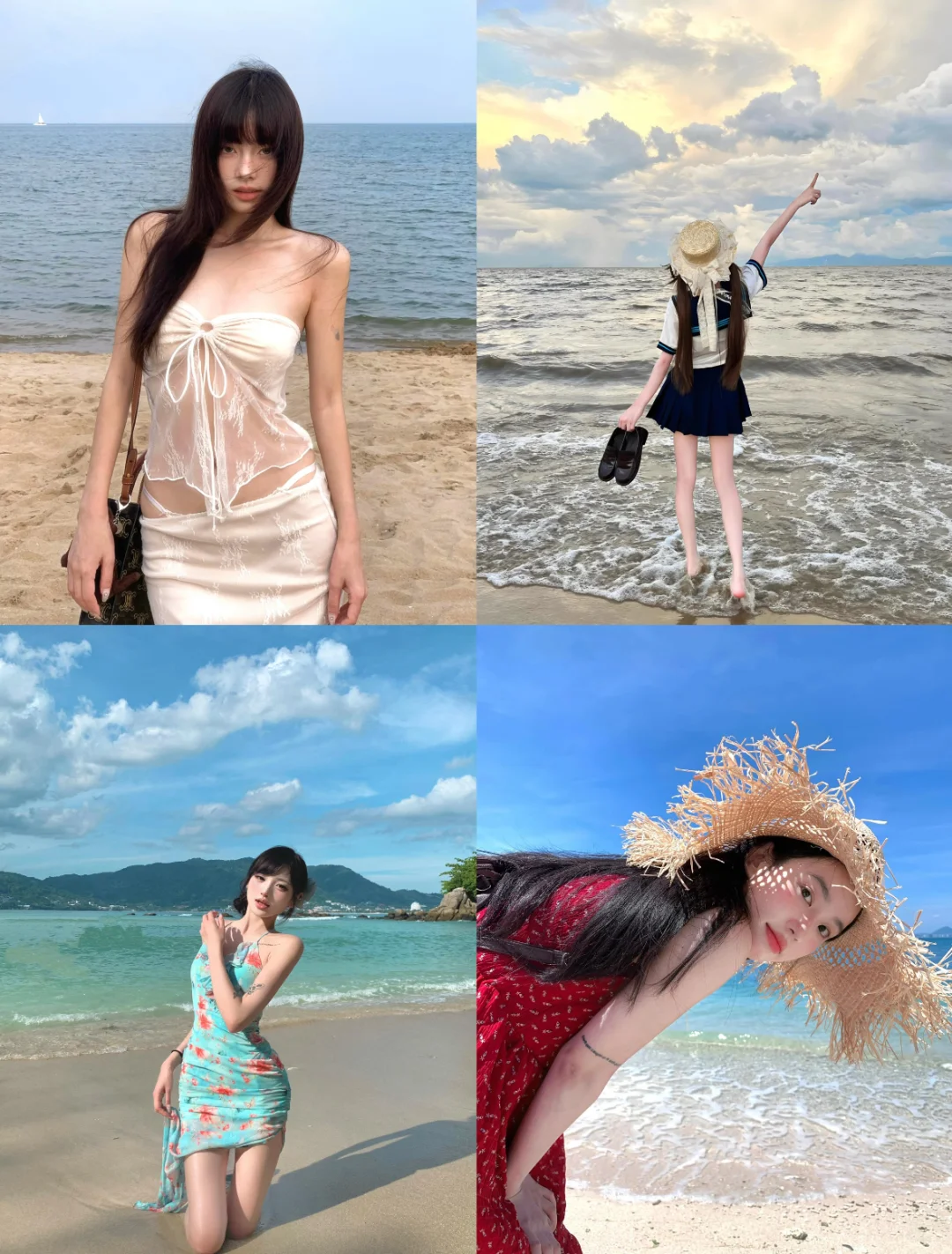 都说 海边浪漫且自由🌊穿搭📷姿势