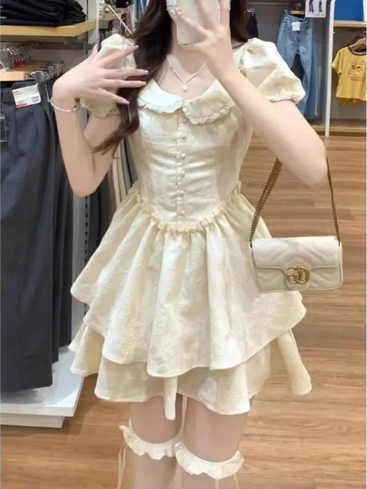 👗夏日必备！奶黄色公主裙💛