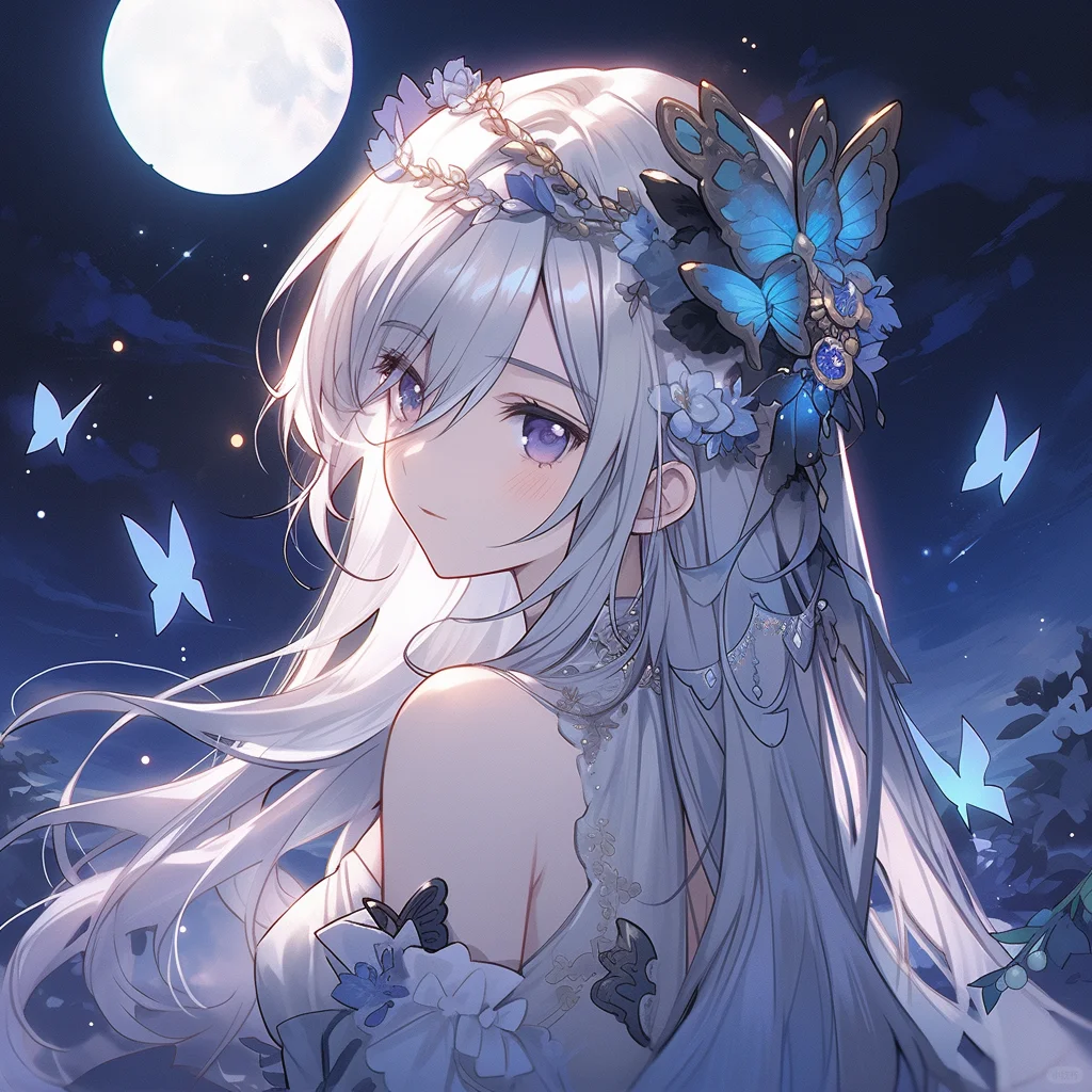 女生头像丨静夜如月