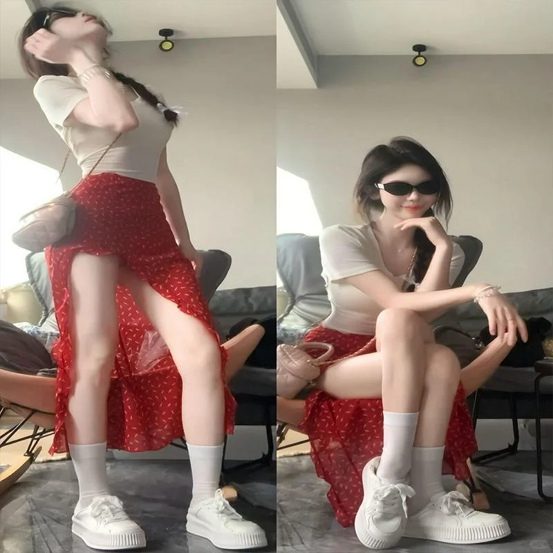 🌺夏日风情碎花裙套装👗