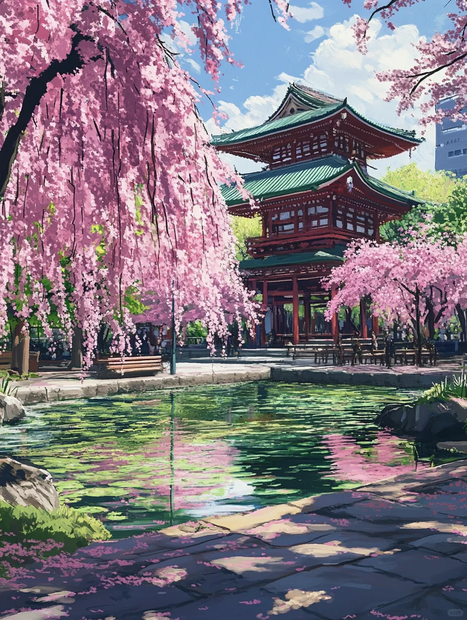 当日本春季樱花变成漫画风，有多惊艳？
